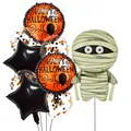 Halloween balloon set with mummy, stars and confetti balloons for party decorations - Halloween Mummy Style