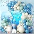 Ozean Thema Blau Ballonbogen Set mit Seestern und Happy Birthday Party Dekorationen - Blaue Ozean Ballon Kette