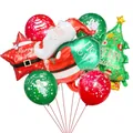 Christmas balloon set with Santa, trees and stars for festive holiday party decor - Christmas Set 1