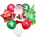 Christmas party decoration set with Santa Claus foil balloons and printed latex balloons - Christmas Topper Set 2