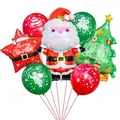 Christmas balloon set with Santa, Xmas tree, star foil and latex festive decorations - Christmas Topper Set 4