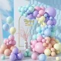 Pastel macaron balloon garland kit with Happy Days banner for party arch decoration - Balloon Chain Set