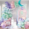 Kit arco di palloncini a sirena con palloncini in lattice macaron e coda di pesce decor - Arco di Palloncini Sirena (FDB-01)