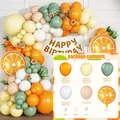 Kit arco di palloncini a tema arancia con palloncini in alluminio per compleanni - Tema Arancia