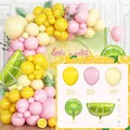 Kit ghirlanda di palloncini a tema limone giallo rosa e crema con palloncini foil - Tema Limone