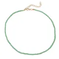 Collier ras du cou en perles vertes fait main, couleur vert menthe et fermoir doré - Collier de Perles Vert Clair