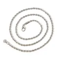 Collana da uomo a catena intrecciata in argento da 3 mm con chiusura a moschettone - Argento