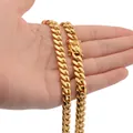 Gepolijste gouden Cubaanse schakelarmband met een veilige vouwsluiting en veiligheid - 10mm Breedte 21CM / Goud