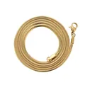 Collier maille serpent plate en acier inoxydable plaqué or 18 carats avec fermoir homard - Largeur 2.4 Longueur 45 / Or