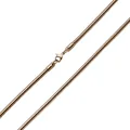 Minimalist round snake chain necklace in golden stainless steel with lobster clasp - Thin Short / Rose Gold