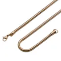 Minimalist flexible gold-plated stainless steel snake chain necklace with lobster clasp - Standard Medium / Rose Gold