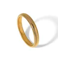 Minimalist 18K gold stainless steel tubogas spring bracelet with flexible spiral design - Medium Version (TB7071-10-G)