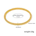 Pulsera de cuentas de acero de titanio oro 18K con cuentas ovales texturizadas - Estilo A Dorado