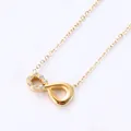 Collar dorado con dije de infinito decorado con circonitas cúbicas en micropavé - Estilo 7 Piedras (N0073)