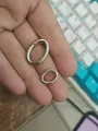 Polished silver oval spring snap hooks in two sizes for DIY bags and jewelry making - Fine Polished Oval Large / Steel