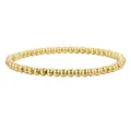 Détail de bracelets élastiques en perles dorées de 4mm et 6mm avec une finition brillante - 4mm / Or