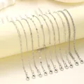 12-piece silver chain bracelet set with heart, bead, rope, and Cuban links - Chain Bracelet 11-Piece Set / Silver