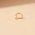 Fibbia a D a ferro di cavallo minimalista in oro lucido per borse di lusso e pelle DIY - Anello Ferro di Cavallo / Oro