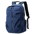 Mochila para portátil azul oscuro con puerto USB y tejido resistente al agua de alta calidad - Azul