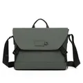 Olijfgroene messenger bag met grote capaciteit, handvat en nylon schouderriem - Groen