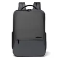 Sac à dos business gris foncé pour hommes avec tissu imperméable et bretelles ajustables - Gris