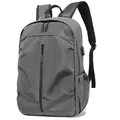 Mochila ejecutiva gris oscuro de tela Oxford impermeable con puerto USB lateral - Gris