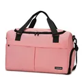 Borsa da viaggio rosa con manici neri e fascia per il fissaggio al trolley - Rosa