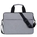 Schlanke graue Laptoptasche mit Tragegriffen und Schultergurt für Ultrabooks - US 14 / Grau