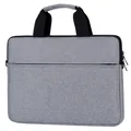 Wasserabweisende Business-Laptoptasche aus grauem Oxford-Gewebe mit schwarzen Handgriffen - Standardausführung / Grau
