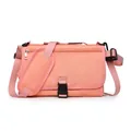 Portable peach pink baby diaper changing bag with adjustable shoulder strap and buckle - Pink