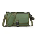 Sac à langer portable vert armée avec bandoulière rembourrée réglable et boucle - Vert