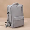 Vielseitiger hellgrauer Business-Laptop-Rucksack mit USB-Port und vielen Fächern - Grau