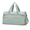 Borsa da viaggio verde menta impermeabile con scomparto scarpe e tracolla regolabile per sport - Verde
