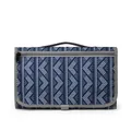 Fasciatoio portatile impermeabile blu scuro con motivo geometrico bianco a pois - Blu a Pois