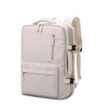 Vielseitiger cremeweißer Reise-Rucksack mit mehrschichtiger Aufbewahrung und Mesh-Trägern - Beige