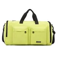Bolsa de viaje y gimnasio verde neón grande con compartimento para zapatos - Verde