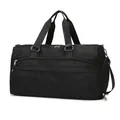 Borsa da viaggio fitness nera impermeabile con scomparto scarpe e tracolla regolabile grande - Nero