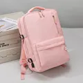 Pink multi-functional large capacity backpack with waterproof nylon and padded straps - Pink