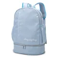 Light blue waterproof fitness backpack with separate bottom shoe compartment - Light Blue