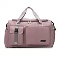 Bolsa de deporte rosa niebla de gran capacidad con asas duraderas y hebilla ajustable - Rosa oscuro