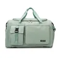 Bolsa de viaje grande verde menta para gimnasio y fitness con asas multifuncionales - Verde claro
