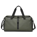 Borsa da viaggio capiente verde oliva in nylon impermeabile con tasche laterali - Verde
