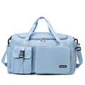 Bolsa de viaje multifuncional azul claro de gran capacidad en nailon impermeable - Azul cielo