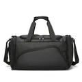 Borsa da viaggio e fitness multifunzionale nera impermeabile con tracolle regolabili - Nero
