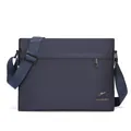 Bolso bandolera azul marino para hombre en nailon impermeable con logo de metal y correa - Azul
