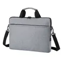 Slim grey laptop sleeve with shoulder strap for MacBook and ultrabooks, 45-degree angle - US 13 / Gray