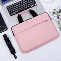 Rosa Laptop-Umhängetasche mit abnehmbarem Schultergurt und Fronttasche für Business - Rosa