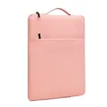 Funda rosa para portátil con asa y bolsillo frontal para MacBook e iPad - Funda de Portátil (11-12 Pulgadas) / Rosa