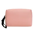 Pink canvas laptop sleeve bag for MacBook and iPad with a sturdy black nylon hand strap - Power Supply Bag / Pink