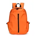 Bright orange waterproof nylon backpack with large capacity for travel and business - Orange